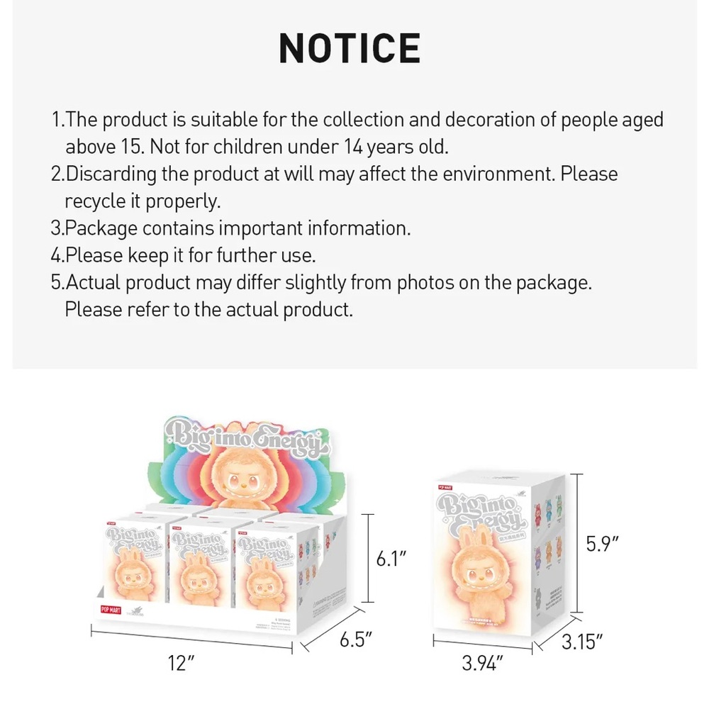 Pop Mart CONFIRMED LOYALTY Labubu The Monsters Big into Energy Series Plush - Picture 5 of 15